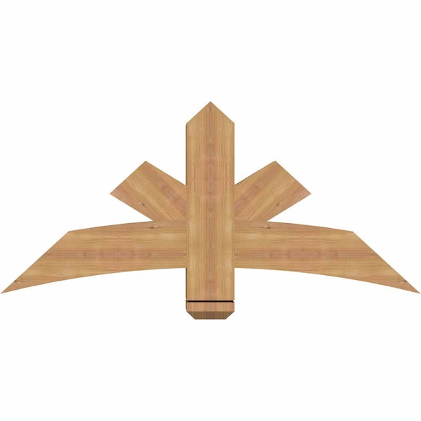 Ekena Millwork Alberta Smooth Timber Gable Bracket, Western Red Cedar, 48"W x 22"H x 5 1/2"D x 5 1/2"F, 11/12 Pitch GBW048X22X0606ALB00SWR - main